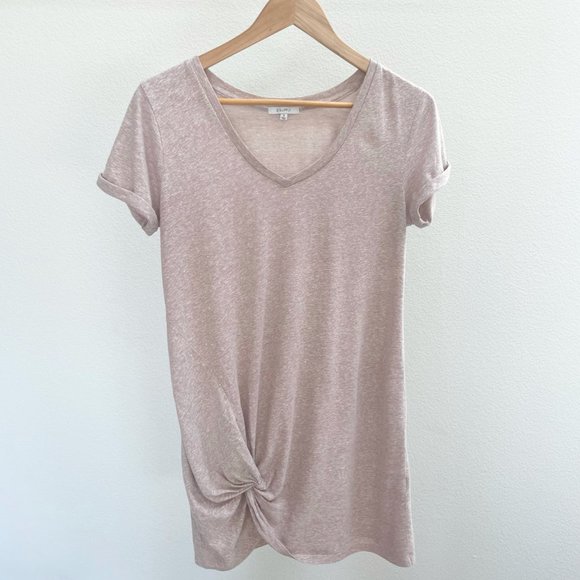 Z Supply Dresses & Skirts - Z Supply Mauve Tri-blend Side Knot T-Shirt Dress